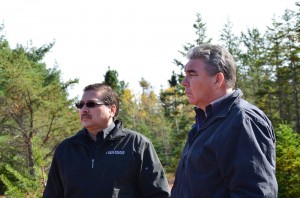 Chief Bob Gloade (Millbrook First Nation) and Chief Sidney Peters (Glooscap First Nation) at the All Chiefs’ meeting in October 2012 in Debert, Nova Scotia.