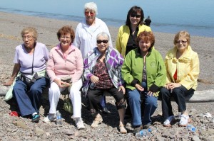 Mi’kmawey Debert Elders take a visit to Partridge Island with the Mi’kmawey Debert Staff on May 24, 2012. Front Row: Lillian Marshall, Florence Walsh, Murdena Marshall, Phyllis Googoo, Mary-Ellen Googoo. Back Row: Sarah Francis, Theresa Isaac Julien.