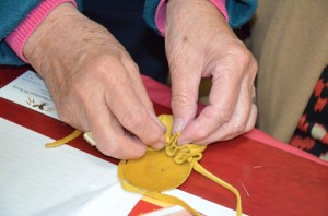 As a part of the IRS gatherings, Dorene led a healing exercise that involved the making of medicine bags.